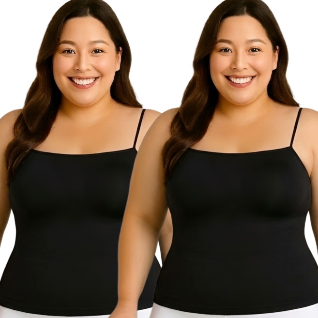 벨에라 여성 빅사이즈 66~88 캡내장 끈나시 브라탑 2종세트
