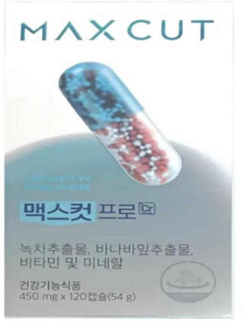 맥스컷 프로 크롬 녹차 카테킨 바나바잎추출물 헬스헬퍼 MAX CUT PRO 120캡슐 x 1박스, 1개, 120정