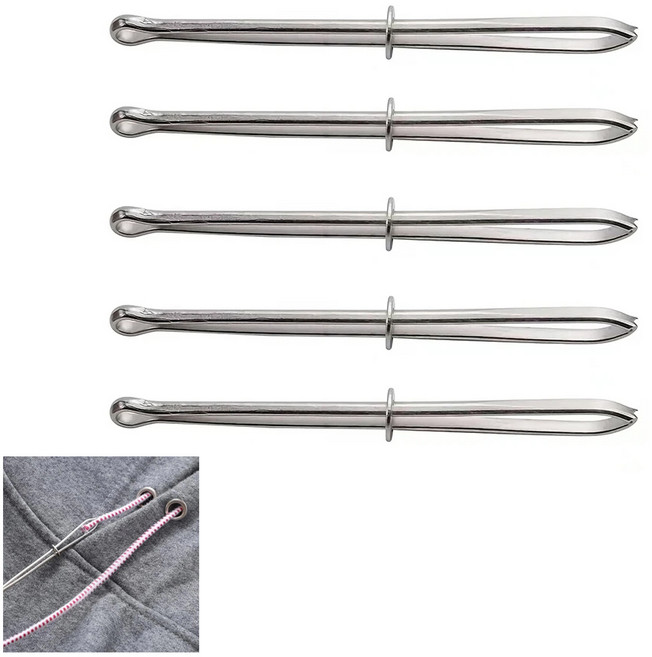바지 면고무줄 끼우는 도구 B타입 후드티 모자 다용도 집게 타입, 5개, 실버