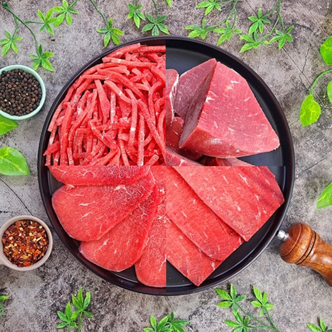 VGD 호주산 소고기 홍두깨살 육포 육전 육회 5mm채작업(육회용), 2kg, 1개