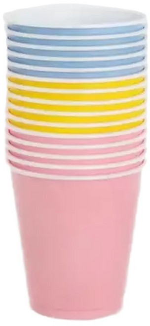 15개입 210ml) (이라이프) 컬러컵/종이컵/커피/카페/용품/대용량/단열/일회용/컵홀더/홀더/테이크아웃/종이, 1개