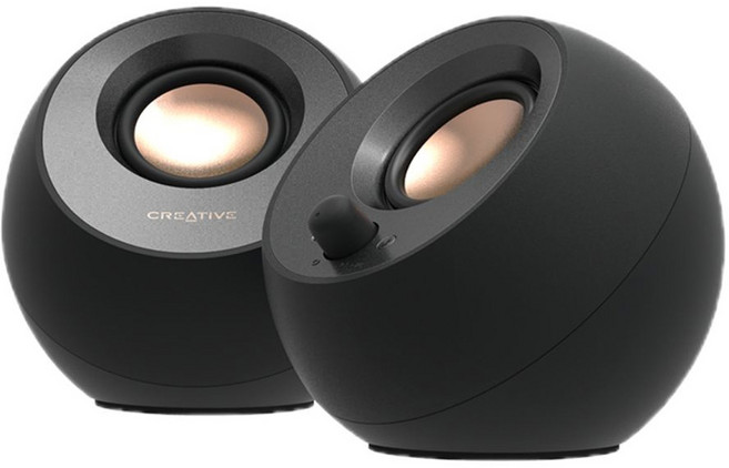 크리에이티브 V3 페블 무선 블루투스 데스크탑 스피커, 블랙