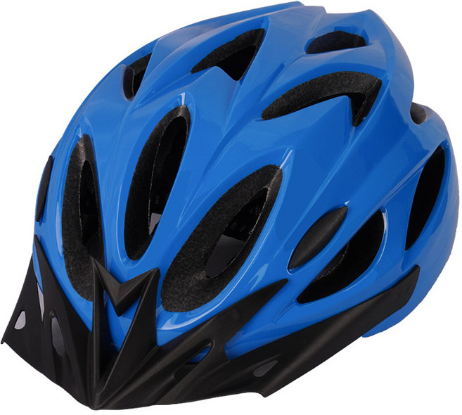 一件代發騎行頭盔一體成型男女山地公路自行車頭盔騎行裝備安全帽, 全藍