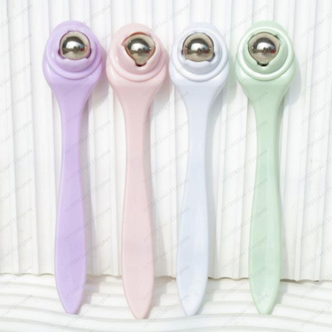 아이크림 도포 스틱 볼 어플리케이터 뷰티 다크서클 메탈 롤러 마사지, 01 Color random