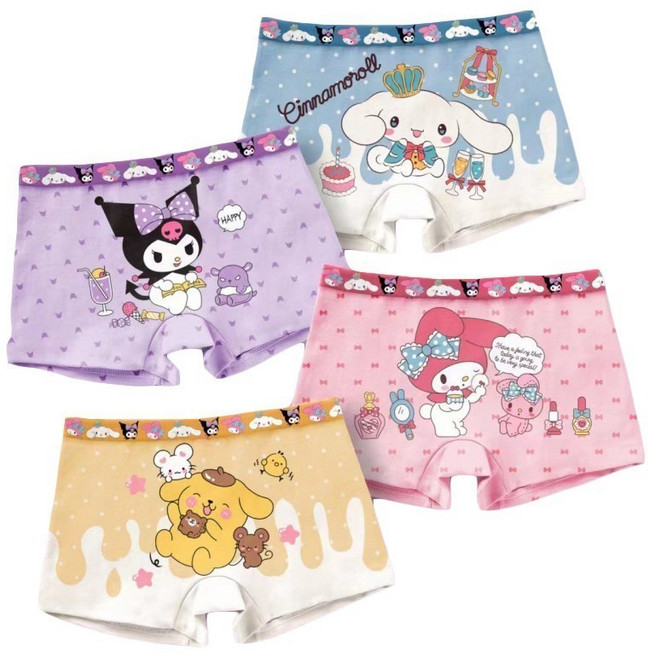 SHILISHAONV 산리오 데이 러블리 팬티 캐릭터 4종 세트