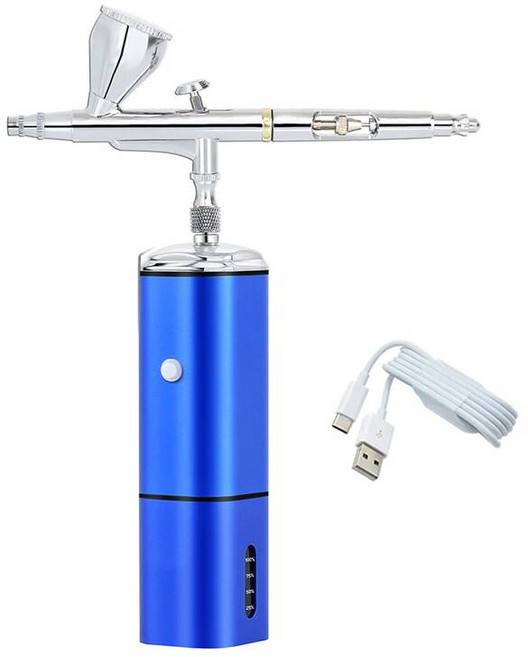 구리스자동주입기 에어공구 건 오일주입기 table 충전식 무선 에어 브러시 미니 압축기 스프레이 페인트 유형 C US 110vB 0.3mm 바늘 배터리 교체 공압 도구, [02] A