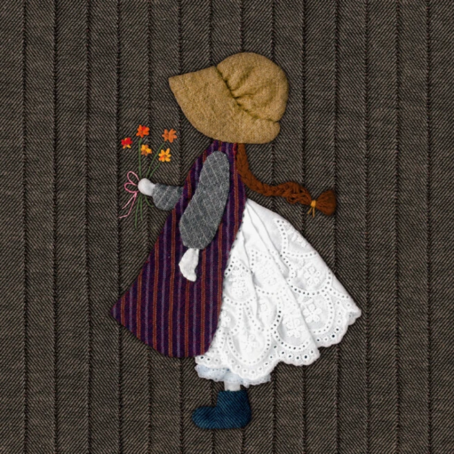 바이핸즈 아플리케가되어있는 DTP 간편 면프린트 옥스포드 선보넷원단, 1개 - 쿠팡