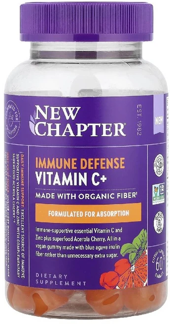 뉴 챕터 New Chapter 면역 방어 비타민C 감귤류 아세로라체리 구미젤리 60개 1개, 60정 - 쿠팡