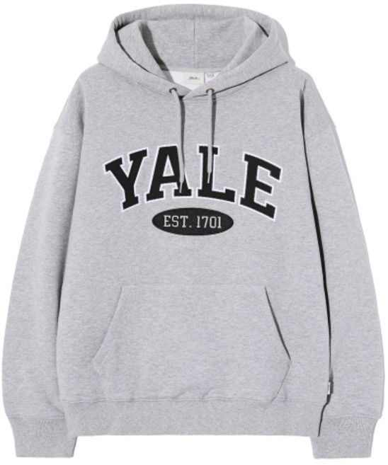 예일 YALE 투톤아치 후드_그레이