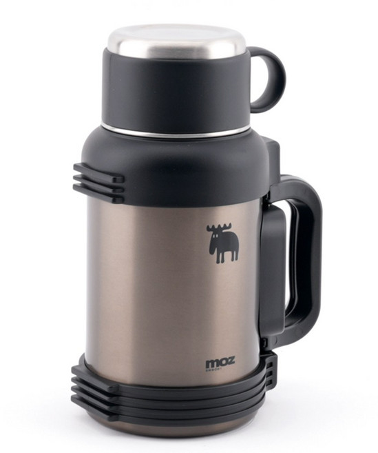 MOZ 스웨덴 포스코 316스텐 아웃도어맥스 대용량 보온병 캠핑 글램 야외활동 보온보냉병, 1개, 1300ml, 티타늄실버 맥스