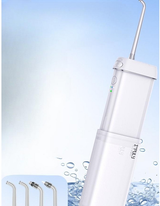 플라그제거 구강세정기 휴대용 물치실 치아틈새세정, 사쿠라핑크 6노즐(4+1+1)