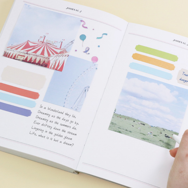 인덱스 스티커 점착 메모지 세트 다이어리 앨범 꾸미기 코멘트, 07 선셋