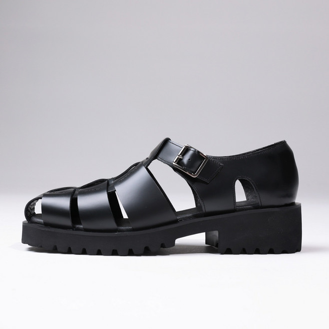 브레노웰트 피셔맨 로맨틱 코만도 남자 천연소가죽 샌들 키높이