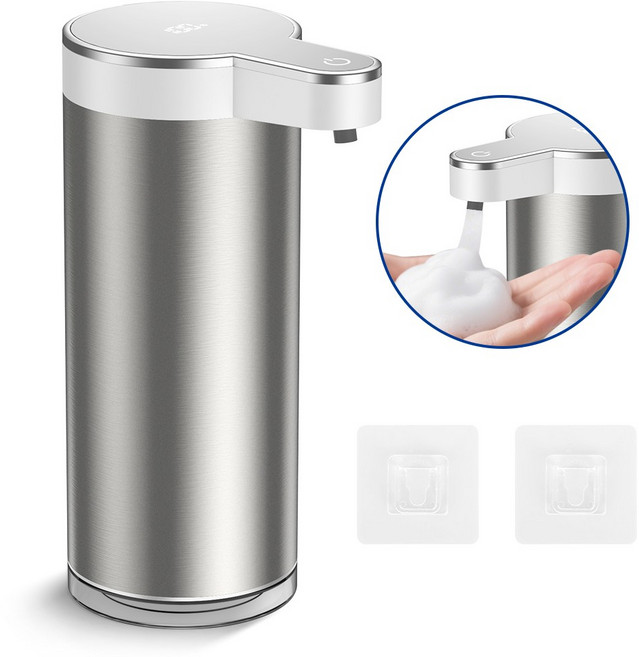 TONEZONE 젤/거품타입 자동 디스펜서 핸드워시 손세정기 충전식 욕실 주방 싱크대, 1개, 젤타입