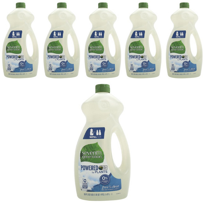 세븐스제너레이션 내추럴 디쉬 리퀴드 주방세제, 1.47L, 6개