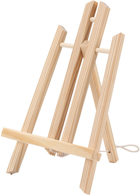 라온샵 미니 나무 테이블 이젤 휴대용 접이식 액자 거치대