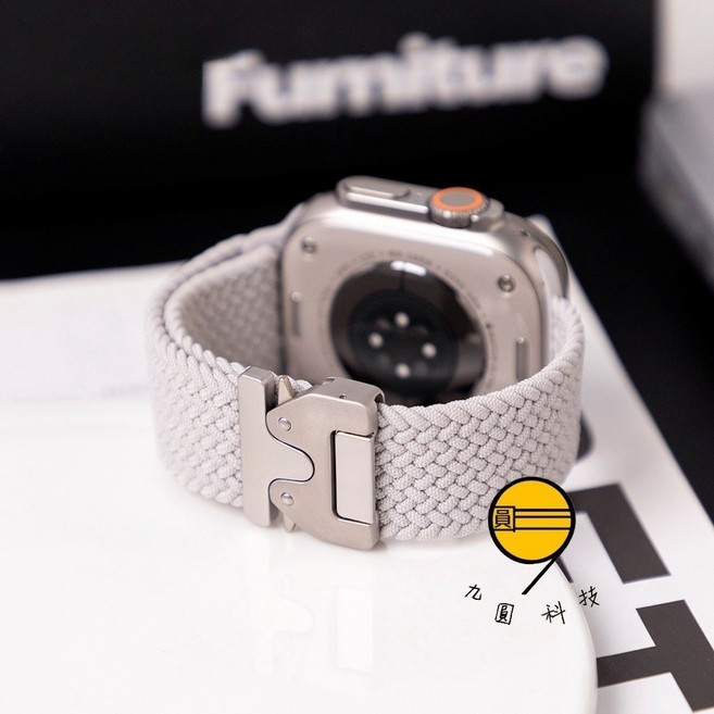 磁吸扣 尼龍編織錶帶 適用 Apple Watch, 星光色, 1個