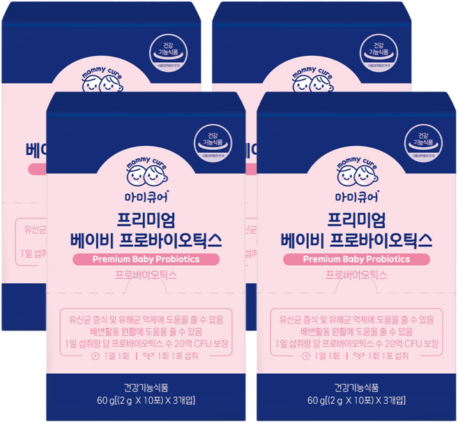마미큐어 아기유산균 베이비 프로바이오틱스 돌 아이 유아, 4개, 60g
