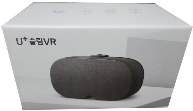 U+ 슬림 VR 가상현실 헤드셋 컨트롤러 미개봉 새제품, 미개봉 블랙, 1개