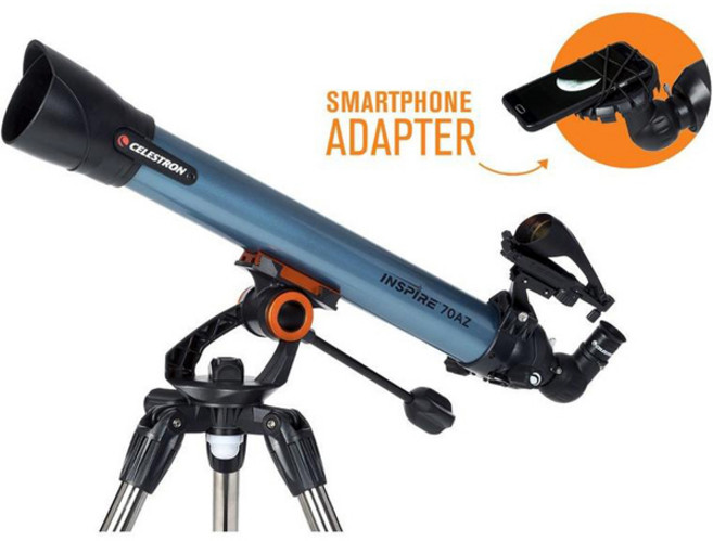 셀레스트론 INSPIRE 70 AZ 굴절식 천체망원경, 165배율, 1개