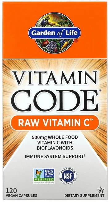 Garden of Life 비타민 코드 로우 비타민 C 500mg 비건 캡슐, 120정, 1개 - 쿠팡