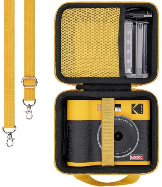 칸카 하드 여행용 케이스 교체용 KODAK 미니 샷 3 ERA/미니 레트로 4PASS 2-in-1 인스턴트 카메라 및 사진 프린터 전용 노란색, 코닥 미니 샷 3용