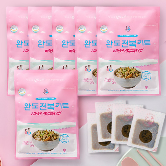 완도더씨 완도전복키트 손질 순살 전복살 전복내장소스 게우소스 24입 [원산지:국산(전라남도 완도군)], 1개, 1.8kg