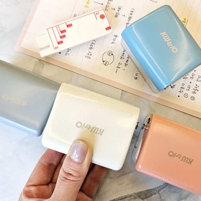 소형 3공 펀칭기 타공 펀치 미니 핸디형 천공 셀프 제본 떡메 메모지 노트, 소형 3공펀치(화이트), 1개