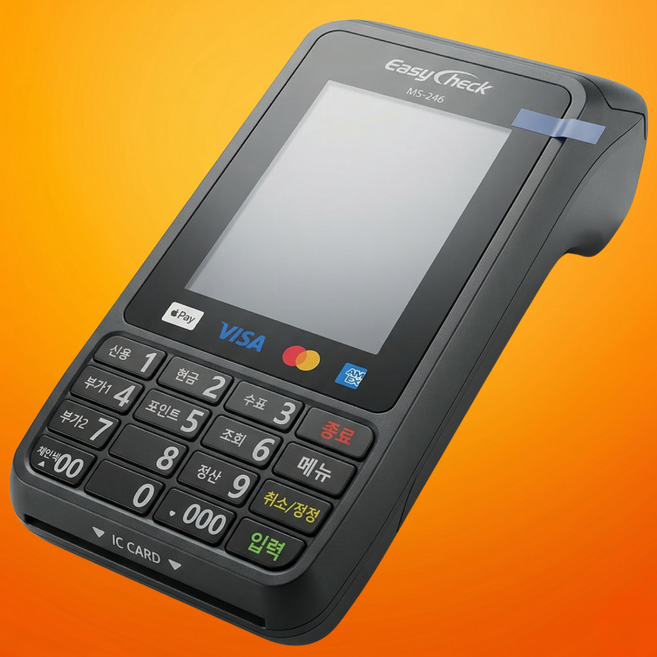 이지체크 MS-246 무선 카드단말기 이동식 휴대용 신용, 1개