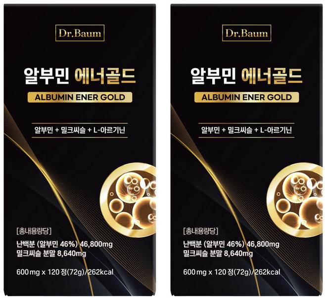 닥터바움 알부민 밀크씨슬 식약청 인증, 2개, 120정