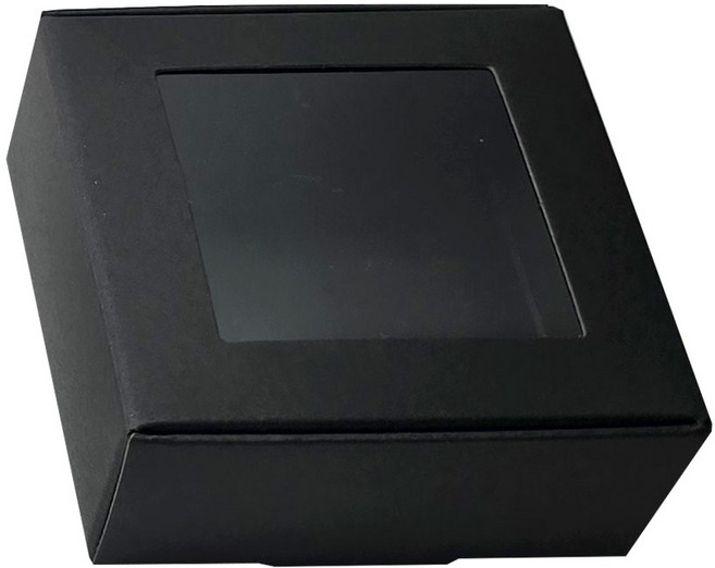 링비츠 투명창 선물 포장 종이 상자 박스 답례품 소형, 20개, 블랙