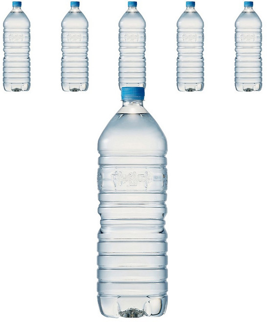 마신다 먹는샘물 무라벨, 2L, 6개