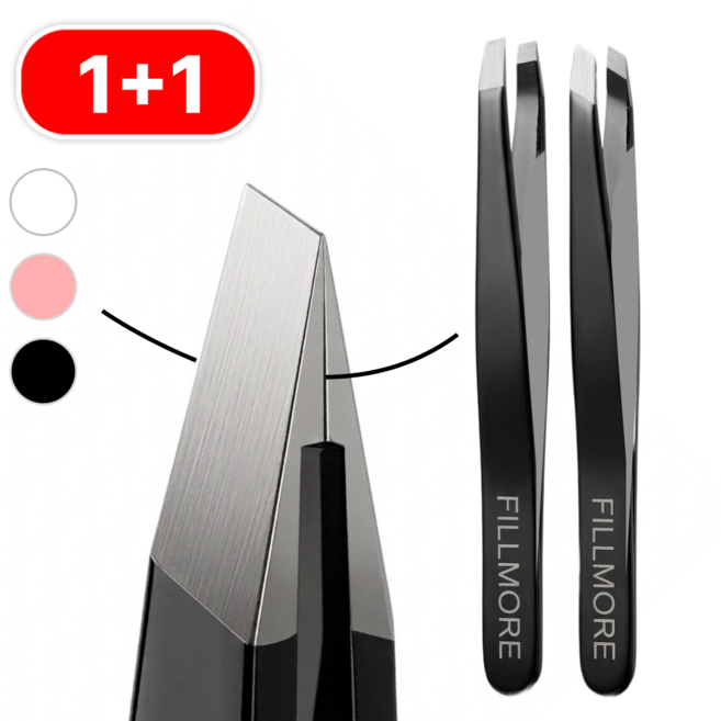 필모어 9세대 정밀 속눈썹 미세모족집게 정밀 안전 트위저, 1개, 딥블랙