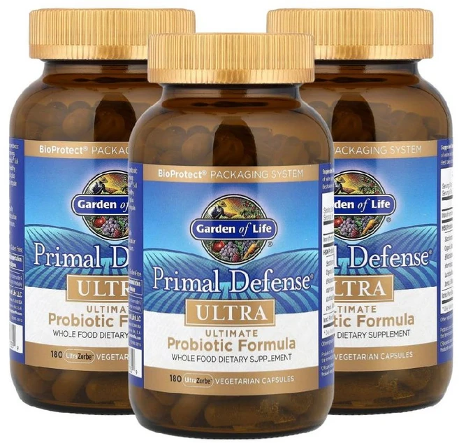1+1+1 가든오브라이프 프라이멀 디펜스 얼티밋 프로바이오틱 포뮬라 베지캡슐180정 PROBIOTIC, 180정 - 쿠팡
