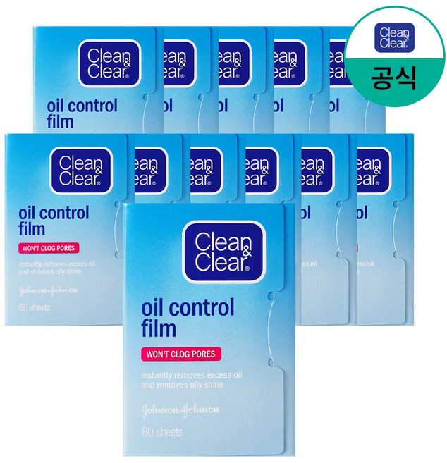 클린앤클리어 오일 컨트롤 필름, 1매입, 12개