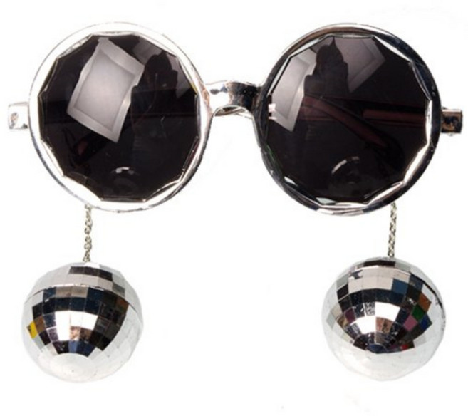 23 할로윈 파티 소품, 1개, 17_디스코 미러볼 선글라스 (실버)