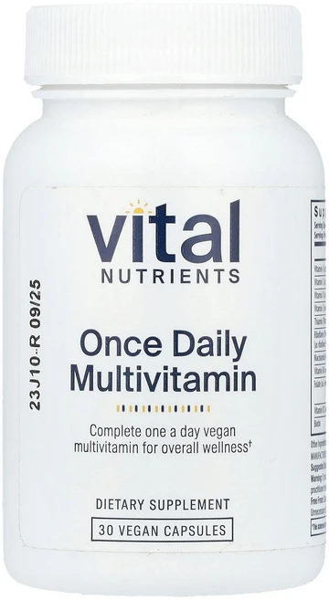 Vital Nutrients 하루 1회 종합비타민 베지 캡슐 30정 Nutrients (바이탈 뉴트리언츠), 30 개 - 쿠팡