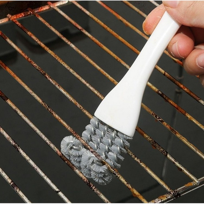 석쇠 베베큐 그릴 청소 불판 철망 다용도 청소솔, 4개, 화이트