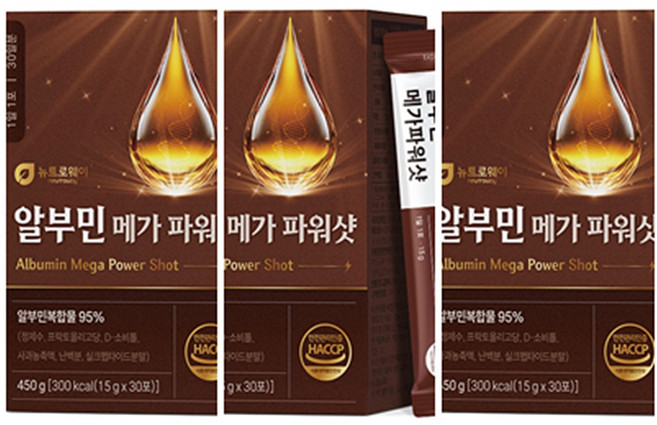알부민 마시는알부민 메가 파워샷 아르지닌 비타민 에너지충전 활력 직장인 활기찬 haccp, 3개, 450g