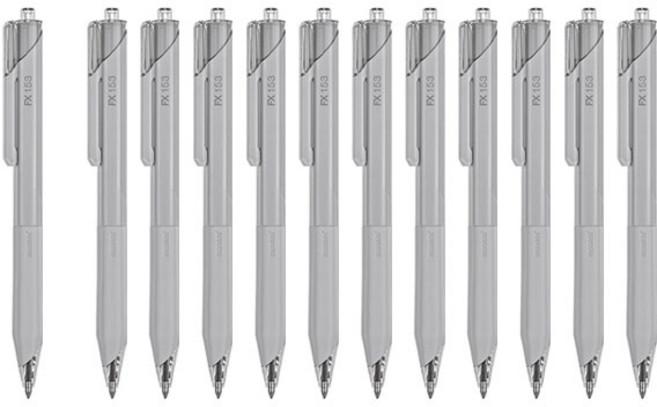 모나미 FX 153 볼펜 0.5mm, 검정, 12개