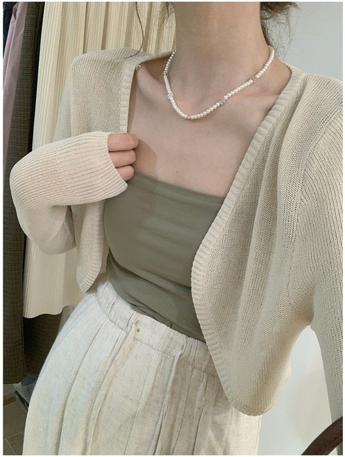 볼레로 가디건 여름 간절기 니트 숏 가디건