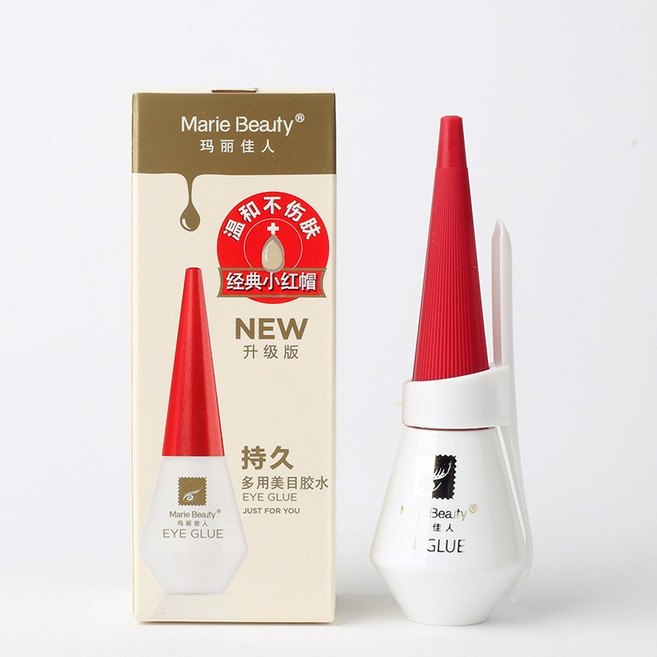 瑪麗佳人 假睫毛膠水 雙眼皮膠水 持久透明無痕, 1個, 瑪麗佳人 透明款, 白色