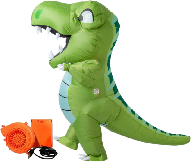 더루비샵 에어슈트 할로윈 코스프레의상 공룡풍선옷, 1개, L(키150-190) 이빨몬공룡그린 에어슈트