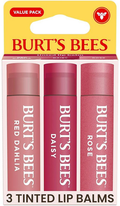 Burt's Bees 틴티드 립 밤 레드 달리아 2개입 100% 내추럴, 다양성
