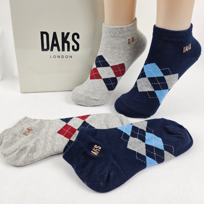 닥스양말 체크패턴 숙녀 스니커즈 양말 2족세트