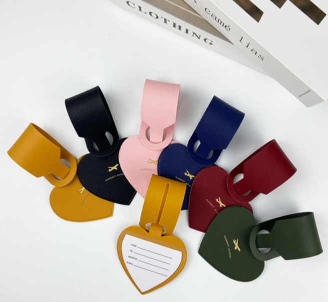 하트 캐리어 네임택 러기지택 가방 네임텍 6종 세트