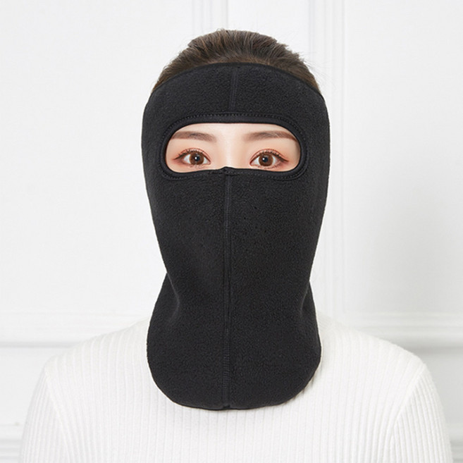 겨울 방한 마스크 안면 페이스 워머 보온 자전거 스포츠, 오지리날 마스크 블랙, 1개