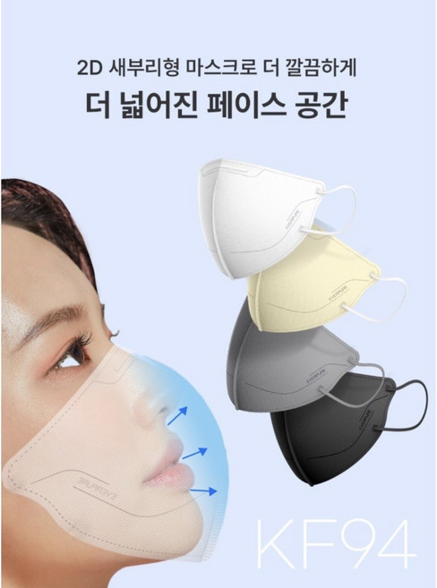 KF94 새부리형 마스크 특대형 100매 5매입포장, 블랙(검정색)_특대형, 1개, 100매입