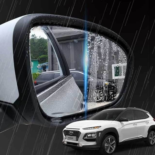 코나 전용 사이드미러 발수 코팅 필름 발수 코팅 맞춤형 자동차 코나 사이드미러 필름 유리 방수 dew+124Gc, 216번 디올뉴 코나