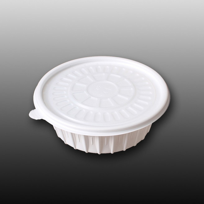 일회용포장용기 BF 195파이 냉면용기 소 백색 50세트-소분